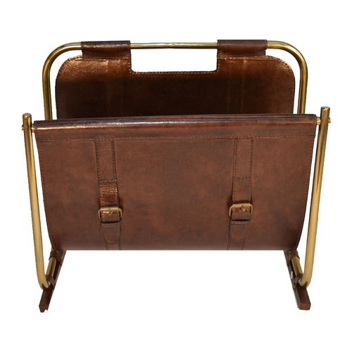 Leather Magazine Rack