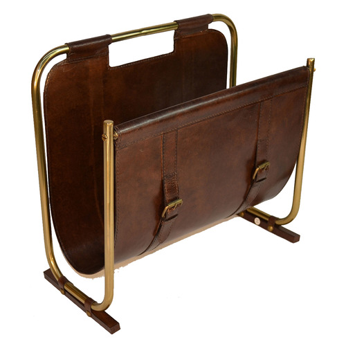 Leather Magazine Rack