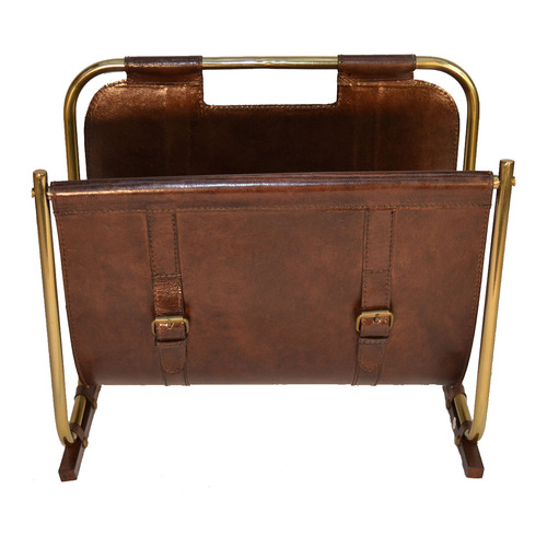 Leather Magazine Rack
