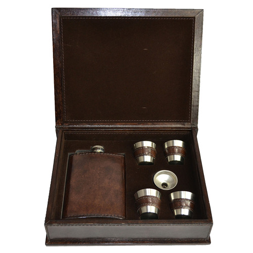 Large Leather Hip Flask