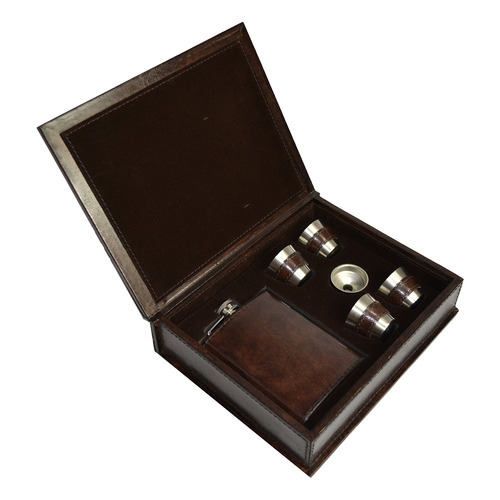 Large Leather Hip Flask