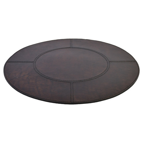 Kundra Round Leather Placemat Temple & ster