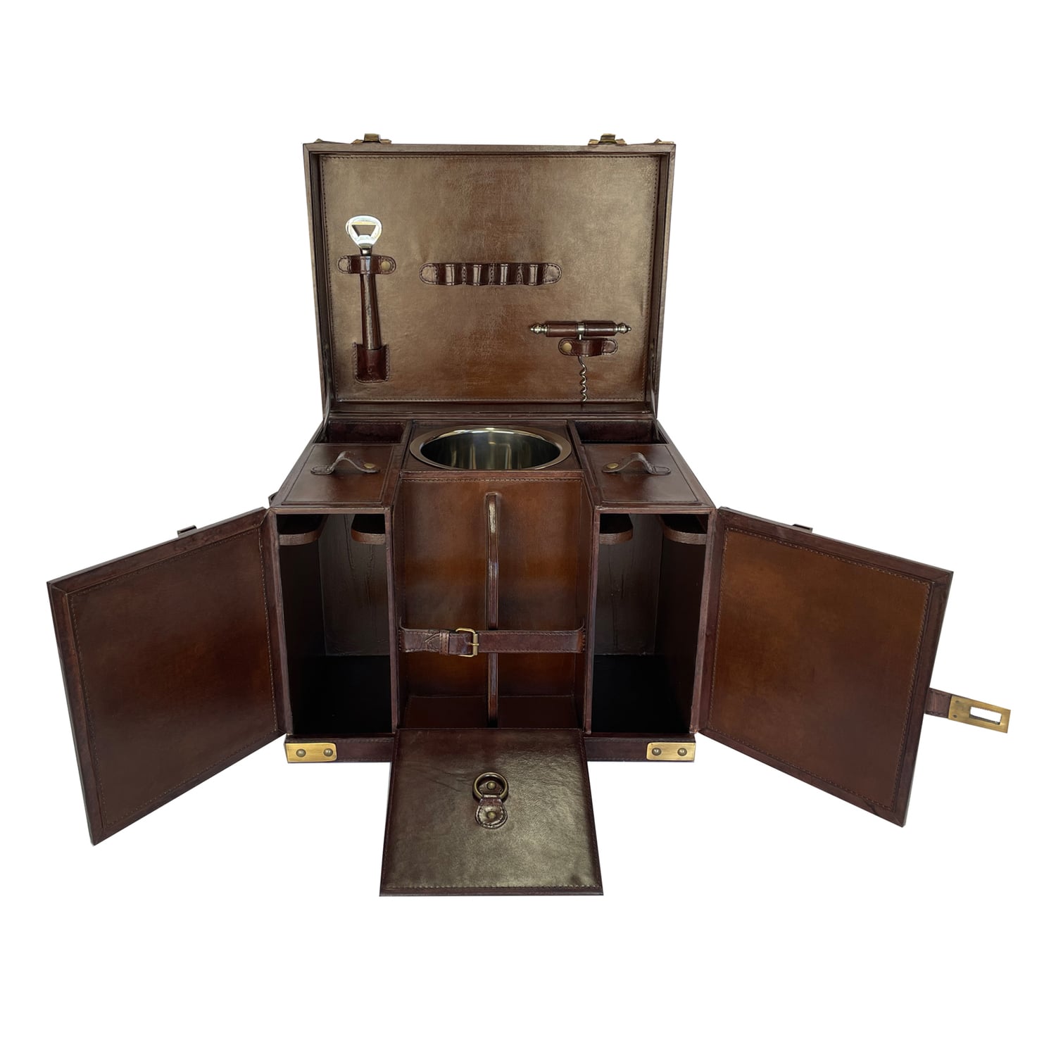 45cm Leather Drinks Trunk