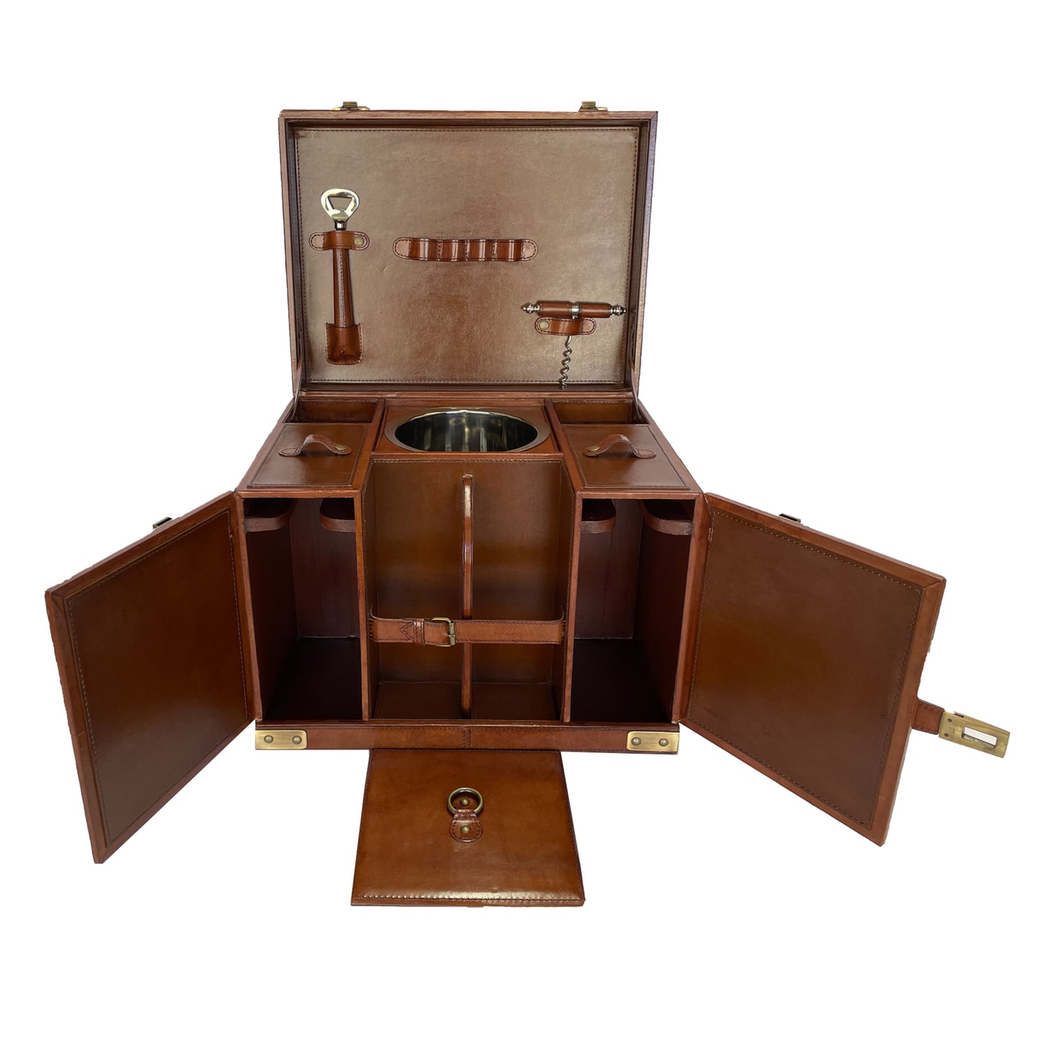 45cm Leather Drinks Trunk