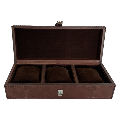 Leather 3 Watch Box