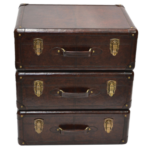 Decor Genuine Leather Bedside Table Temple & ster