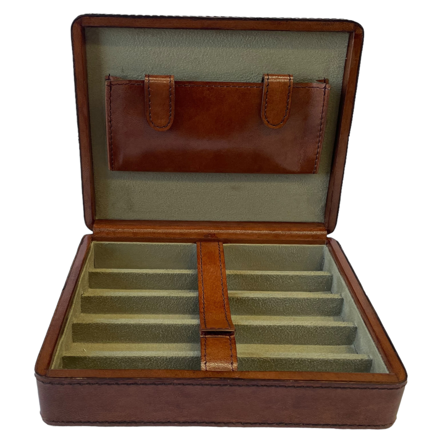 Tan Bar 5 Slot Cigar Box