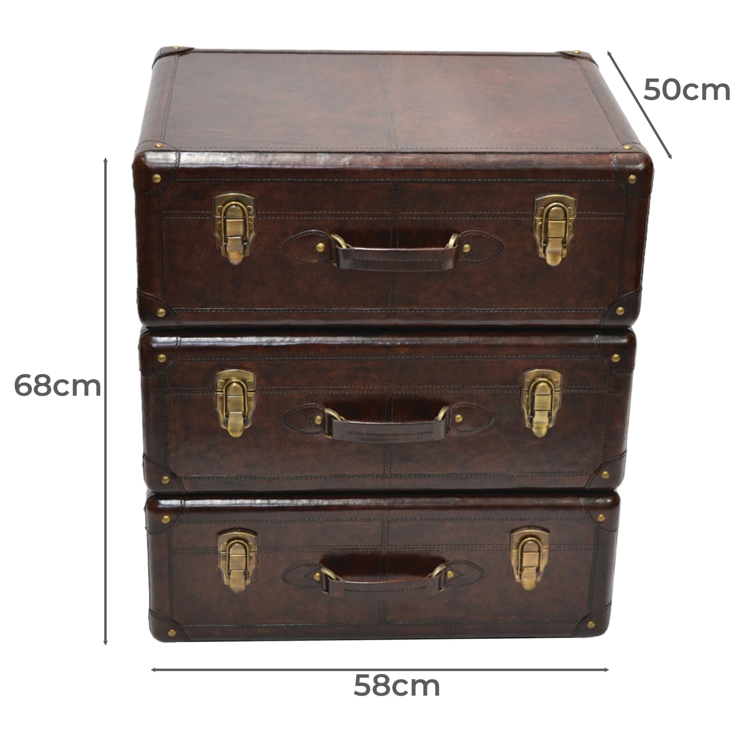 Decor Leather Bedside Table
