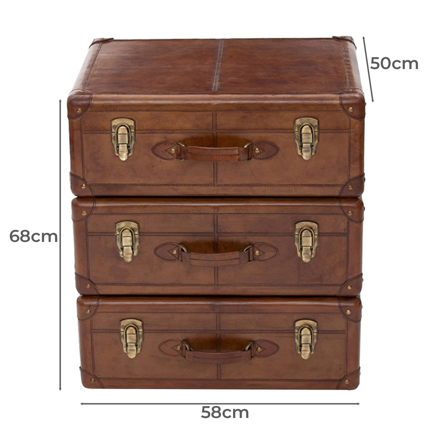 Decor Leather Bedside Table
