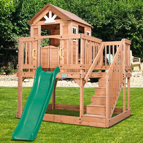 Kids Backyard Discovery Scenic Heights Cubby House with Slide