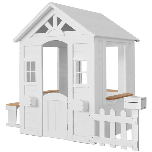 Kids Teddy Wooden Cubby House with Floor