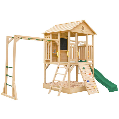 Lifespan Kids' Kingston Wooden Outdoor Playhouse With Slide 