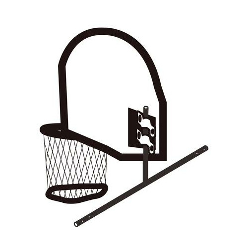 Lifespan Kids Swish Trampoline Basketball Ring with Bracket for Hyperjump Rectangular Trampoline