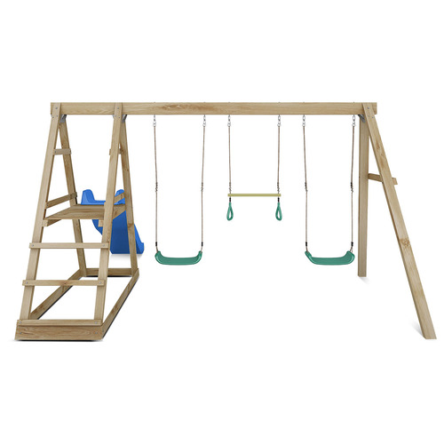 Winston 4-Station Wooden Swing Set with Slide
