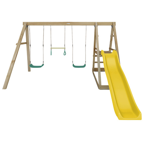 Winston 4-Station Wooden Swing Set with Slide