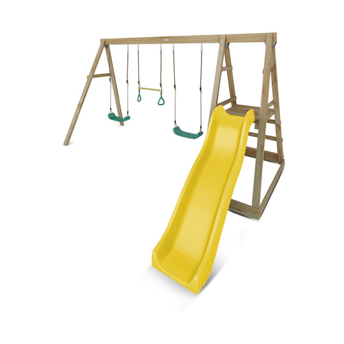 Winston 4-Station Wooden Swing Set with Slide