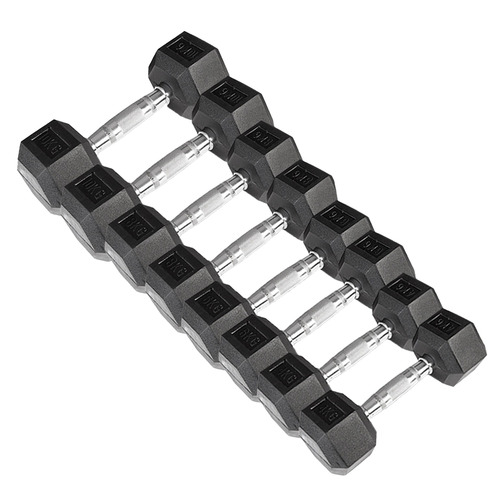 8 Piece Cortex 56kg Hex Fixed Dumbbell Set