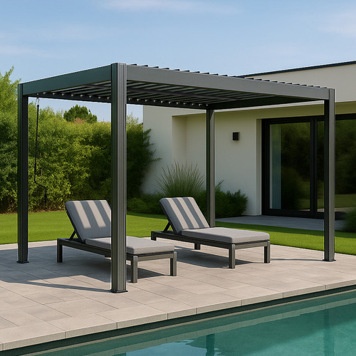 4m x 3m Jessel Aluminium Louvered Pergola