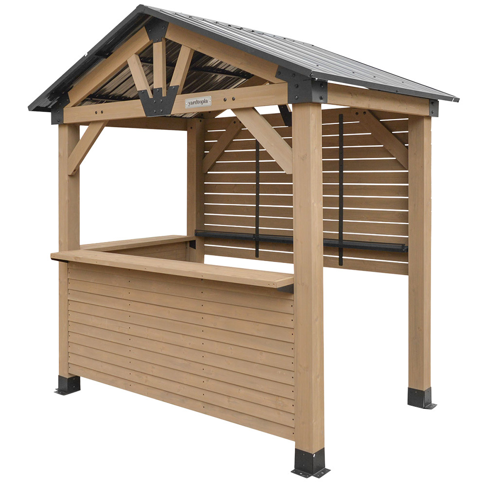 2.7m Igor Cedar Wood Gazebo Bar