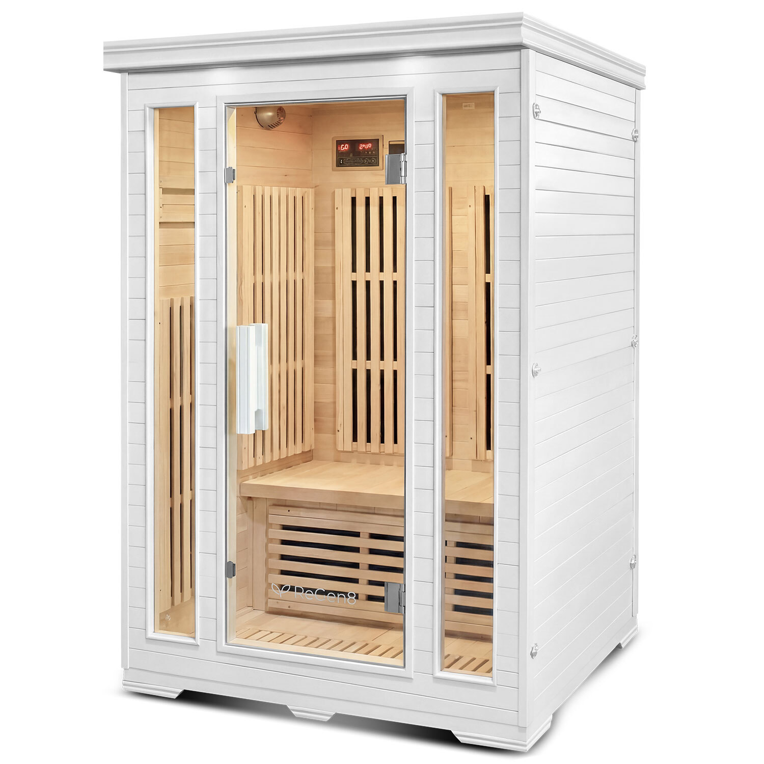 190cm Hestia Hemlock Wood Infrared Sauna