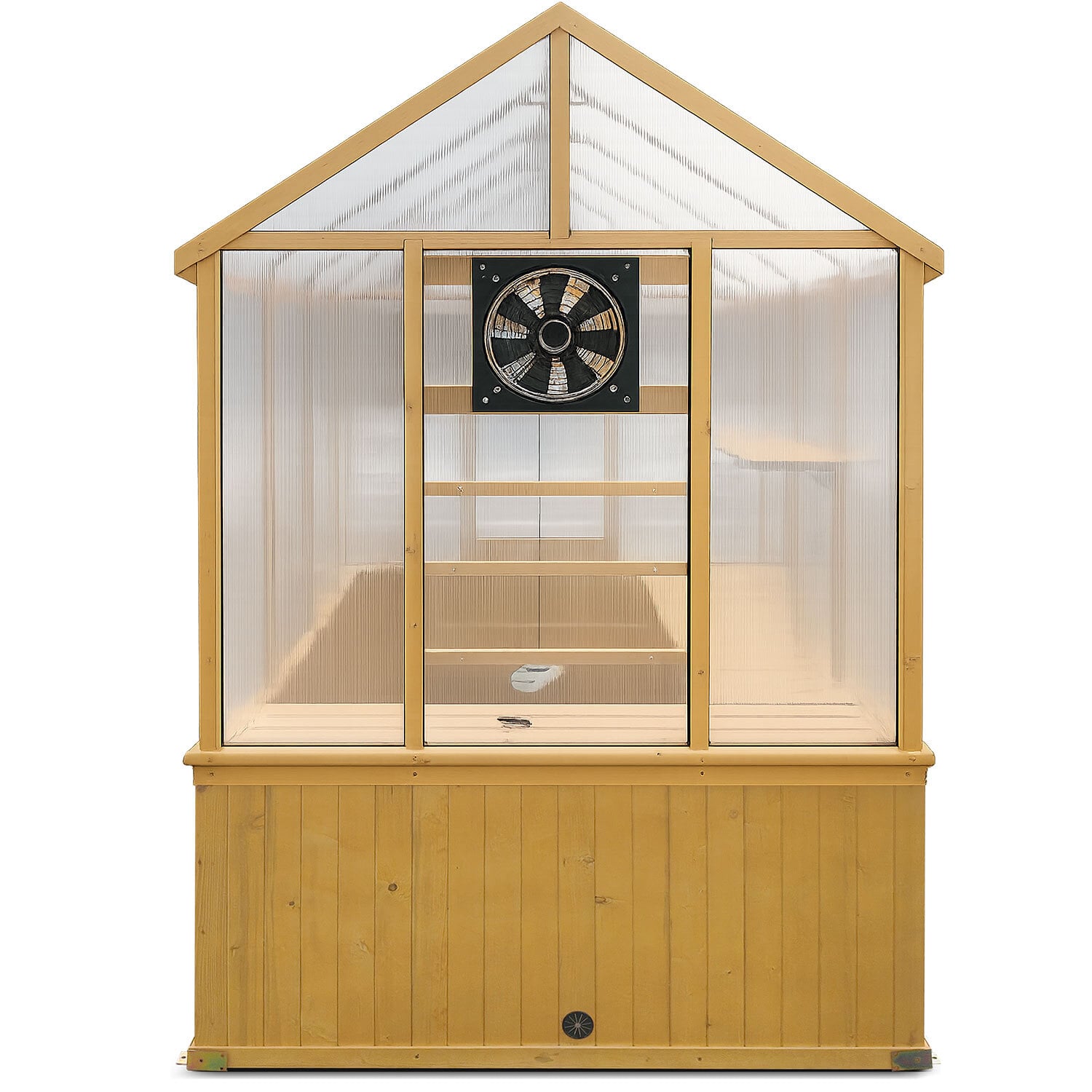 263 x 152cm Asher Fir Wood & Polycarbonate Greenhouse
