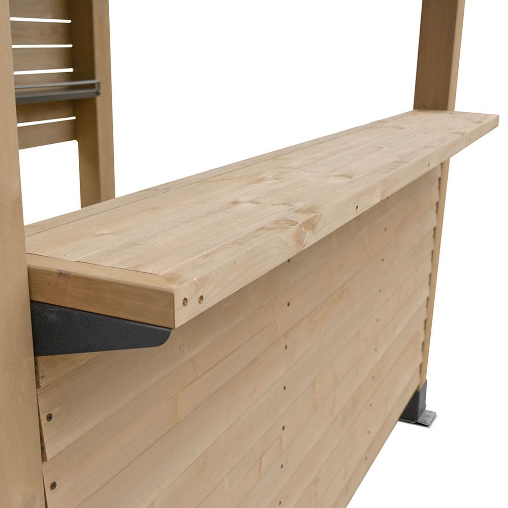 2.7m Ero Cedar Wood Gazebo Bar