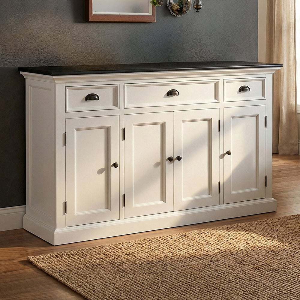 Halifax Contrast 3 Drawer 4 Door Sideboard