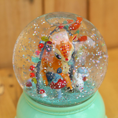 Djeco Kids' Fawn Snow Globe Night Light Temple & ster