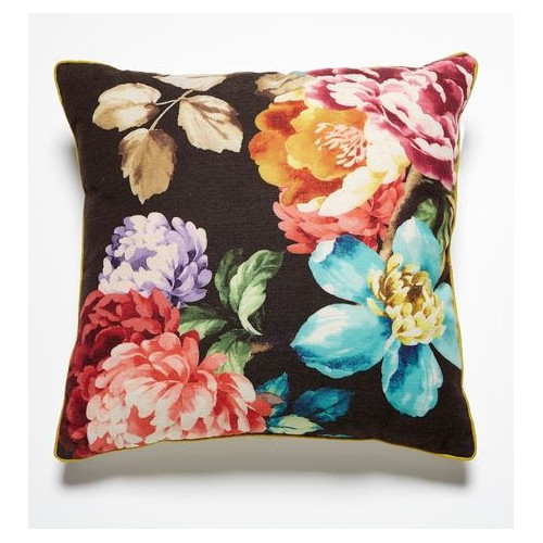 Audrey Charcoal Cushion Feather Filled Temple & ster