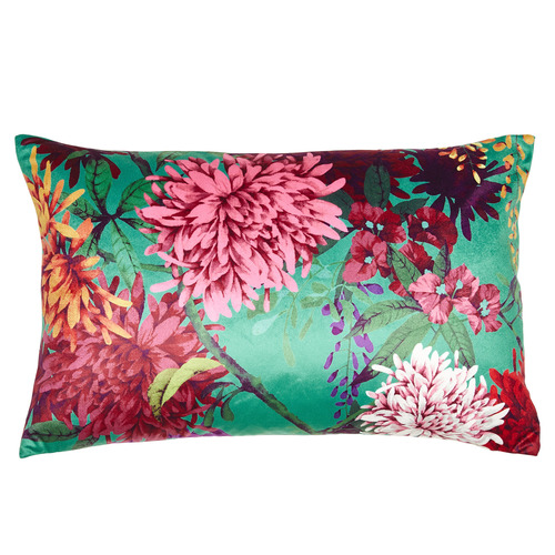 Chintz Garden Rectangular Velvet Cushion