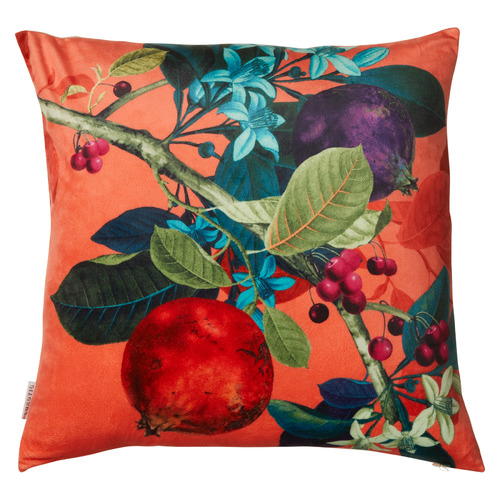 Pomegranate Velvet Cotton Cushion