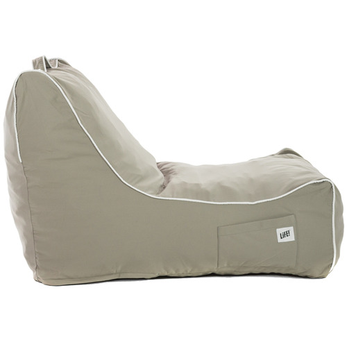 Grey Coastal Lounge Beanbag Cover