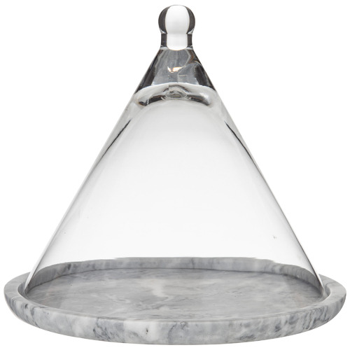 Fine Foods Nuvolo Marble & Glass Conical Dome