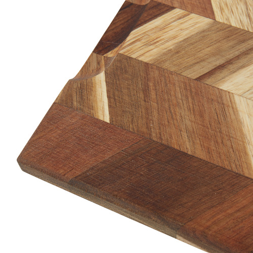 40cm Herringbone Acacia Wood Cutting Board