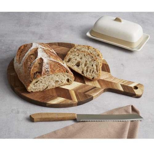43cm Herringbone Acacia Wood Cutting Board