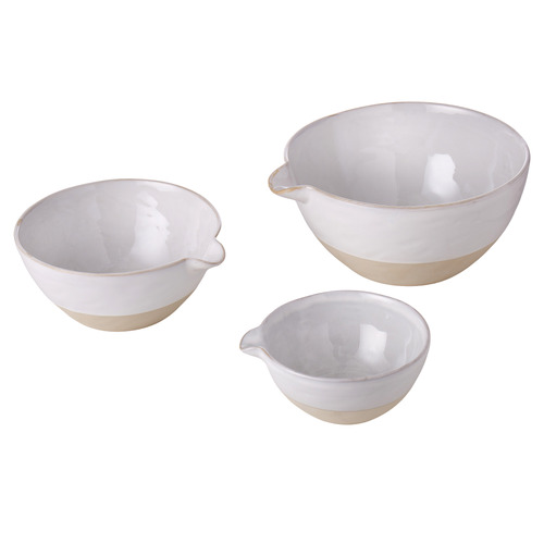 Davis And Waddell 3 Piece Stoneware Mixing Bowl Set Temple And Webster