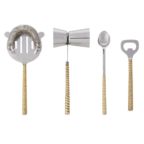 5 Piece Paolo Marble & Stainless Steel Bar Tool Set