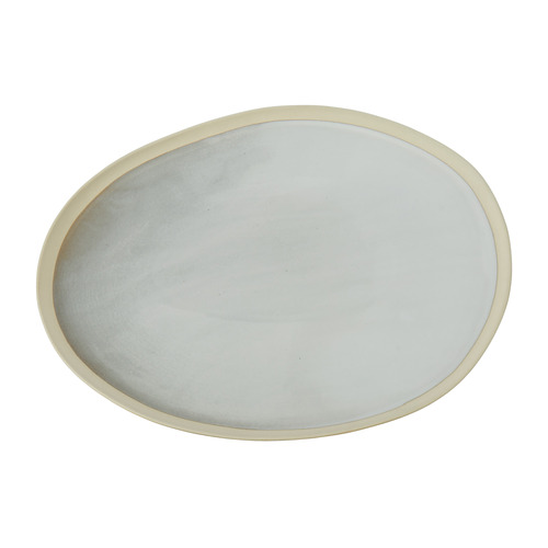 White 35cm Stoneware Serving Platter
