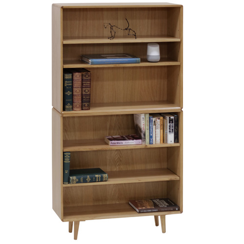 Elvina Furniture Niche Oak Wood Shelving Unit Temple & ster