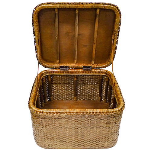 BranlyCollection Sakan Rattan Storage Trunk Side Table Temple & ster
