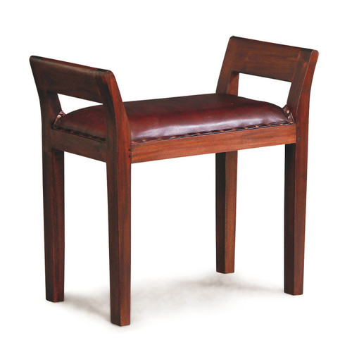 La Verde Leather Dressing Table Stool Temple & ster