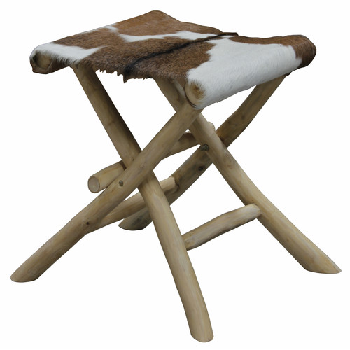 foldable leather stool