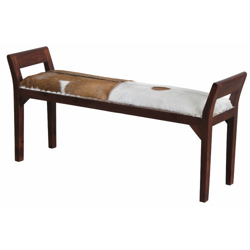 Goat Skin 2 Seater Stool