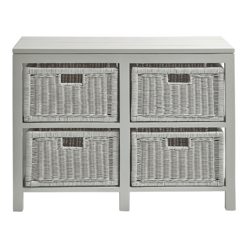 4 Drawer Rattan Buffet