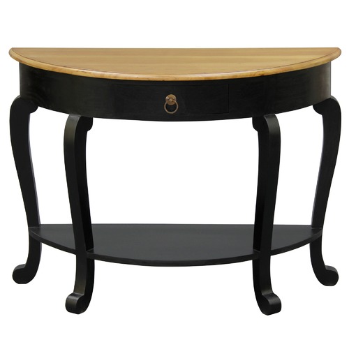 Drawer Semi Circular Console Table, Half Circle Side Table With Drawer