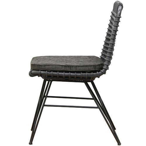 Dark Grey Ramayana Rattan Dining Chairs | Temple & Webster