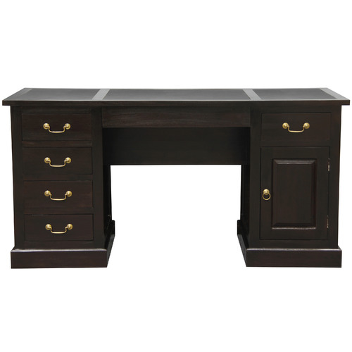 small leather top desk