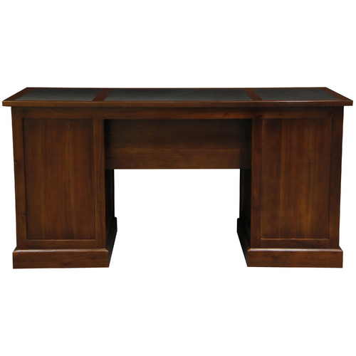 LaVerde Faux LeatherTop Office Desk Temple & ster
