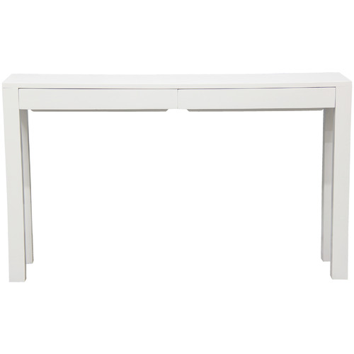 LaVerde White Amsterdam 2 Drawer Console Table | Temple & Webster