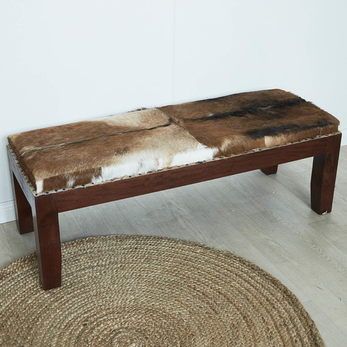 La Verde Goat Skin Bench Temple & ster